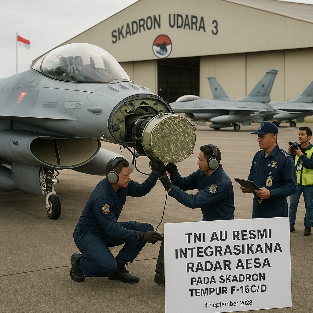 TNI AU Resmi Integrasikan Radar AESA pada Skadron Tempur F-16C/D