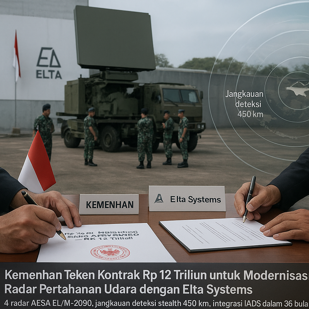 Kemenhan Teken Kontrak Rp 12 Triliun untuk Modernisasi Radar Pertahanan Udara dengan Elta Systems