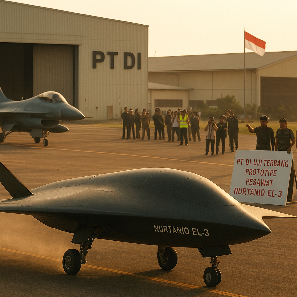 PT DI Uji Terbang Prototipe Pesawat Nurtanio EL-3: Unmanned Loyal Wingman untuk Modernisasi Kohanudnas