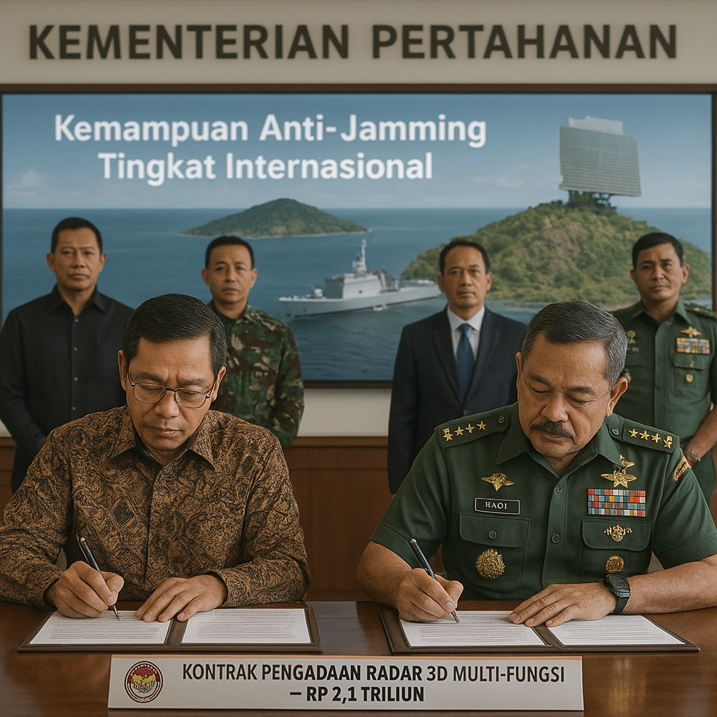 Kemenhan Teken Kontrak Pengadaan Radar 3D Multi-Fungsi untuk Pertahanan Udara Natuna
