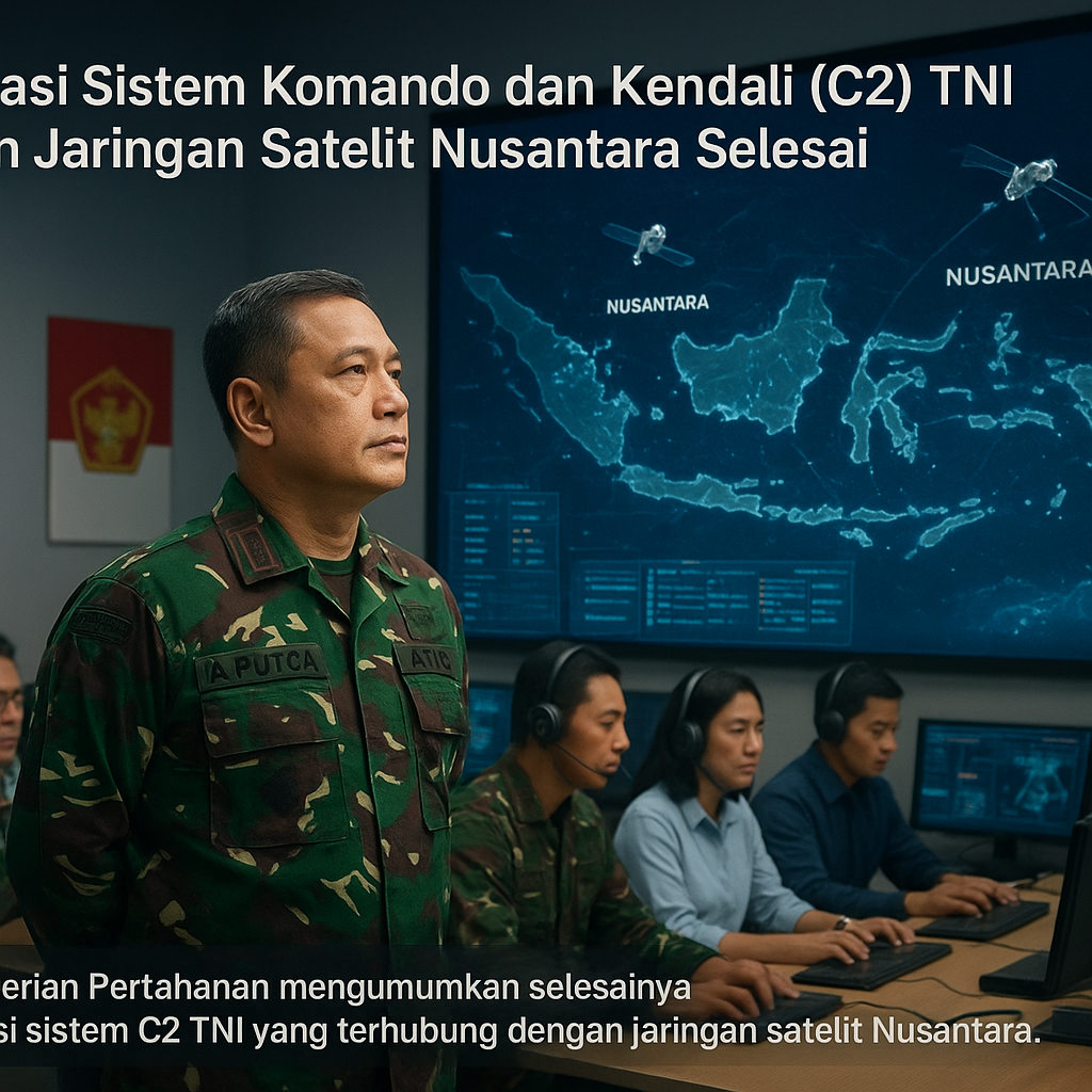 Integrasi Sistem Komando dan Kendali (C2) TNI dengan Jaringan Satelit Nusantara Selesai