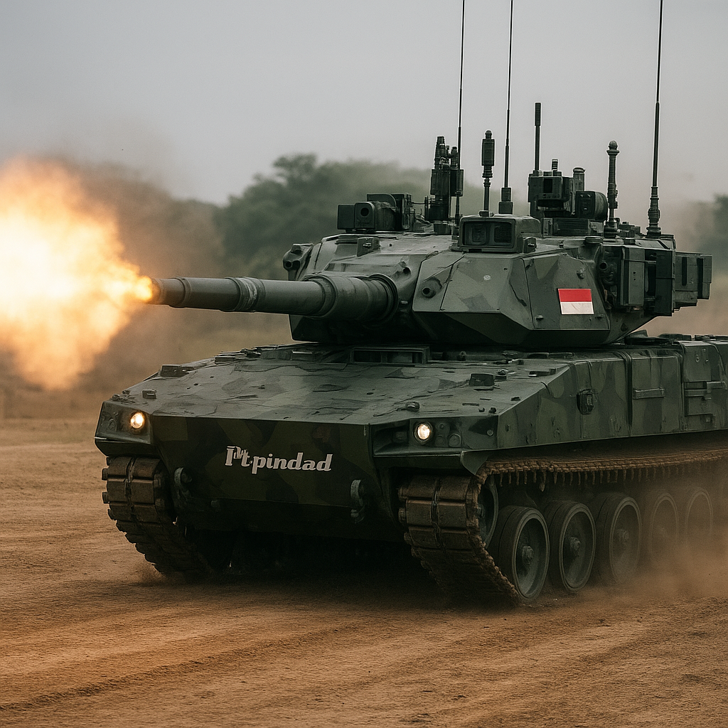 PT Pindad Uji Coba Tank Medium Harimau II dengan Teknologi APS dan Network Centric Warfare