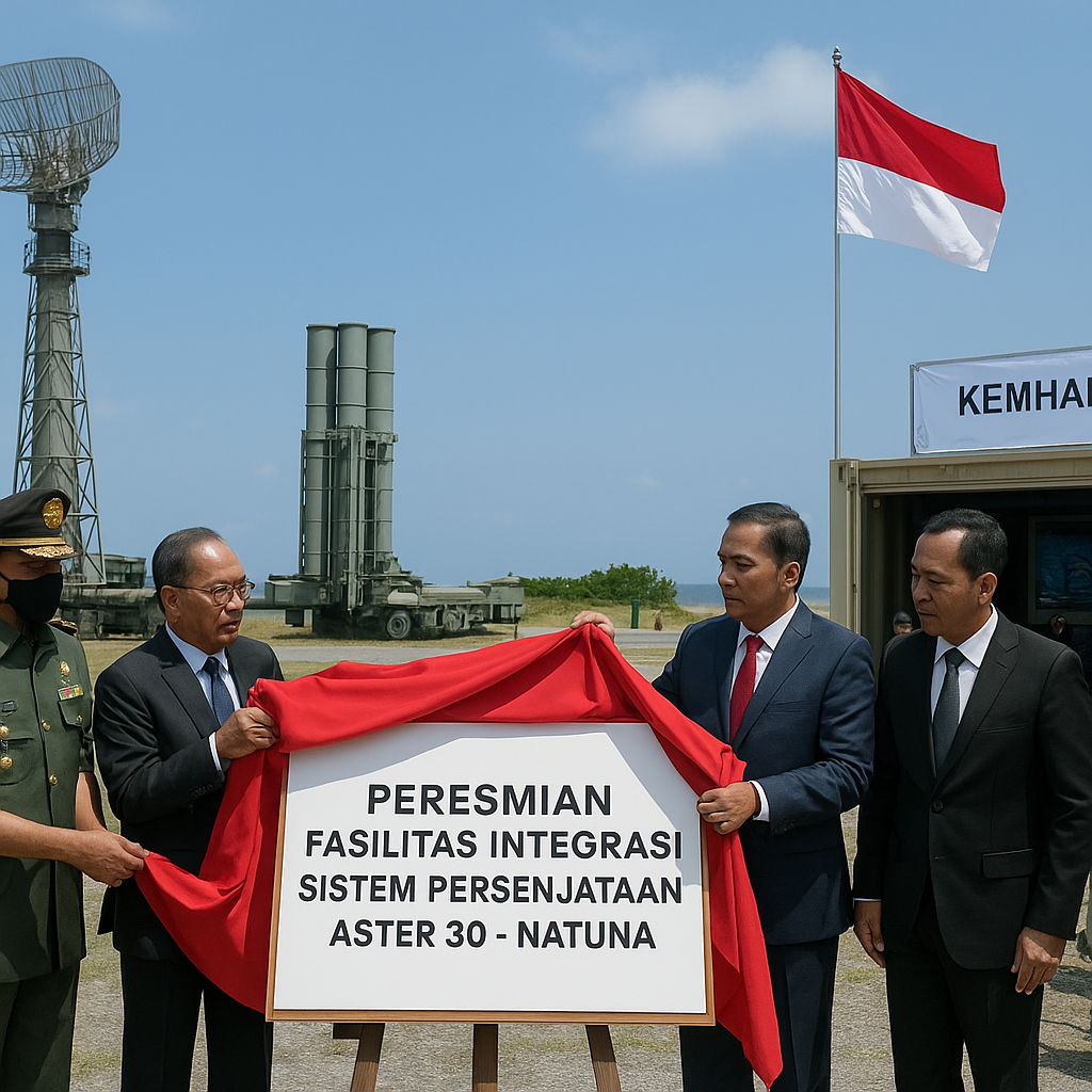 Kemhan Resmikan Fasilitas Integrasi Sistem Persenjataan Rudal Aster 30 di Natuna
