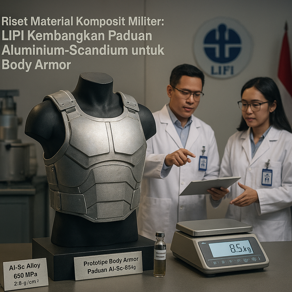 Riset Material Komposit Militer: Lembaga Ilmu Pengetahuan Indonesia Kembangkan Paduan Aluminium-Scandium untuk Body Armor