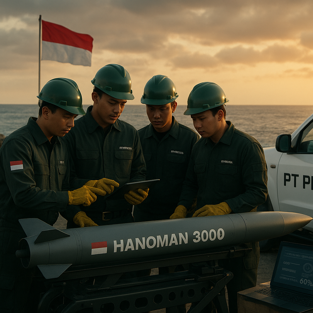 PT Pindad Garap Sistem Rudal Jarak Jauh Hanoman 3000 untuk Pertahanan Pesisir