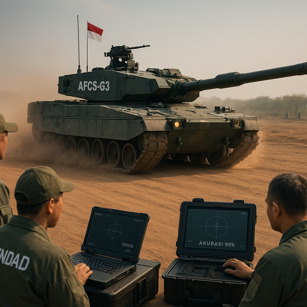 PT Pindad Uji Coba Sistem Kendali Tembak Otomatis untuk Tank Harimau 2