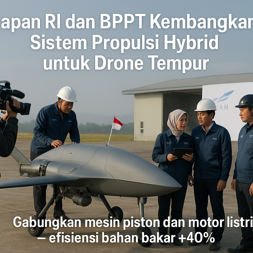 Lapan RI dan BPPT Kembangkan Sistem Propulsi Hybrid untuk Drone Tempur