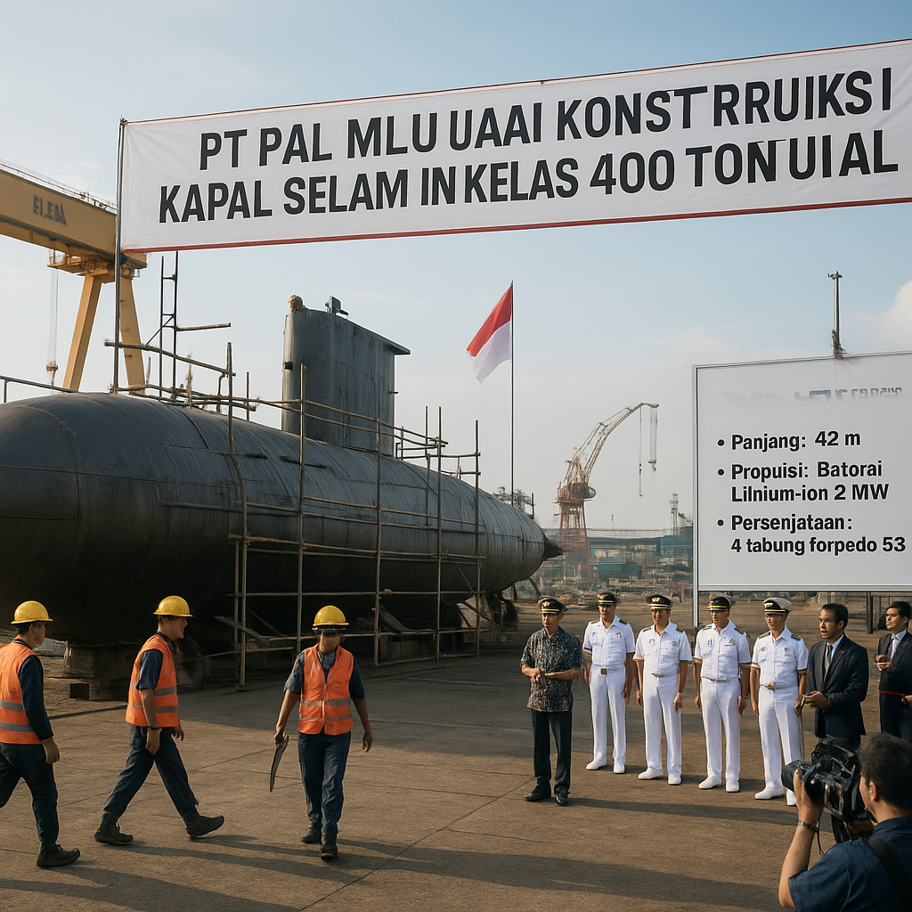 PT PAL Mulai Konstruksi Kapal Selam Mini Kelas 400 Ton untuk TNI AL