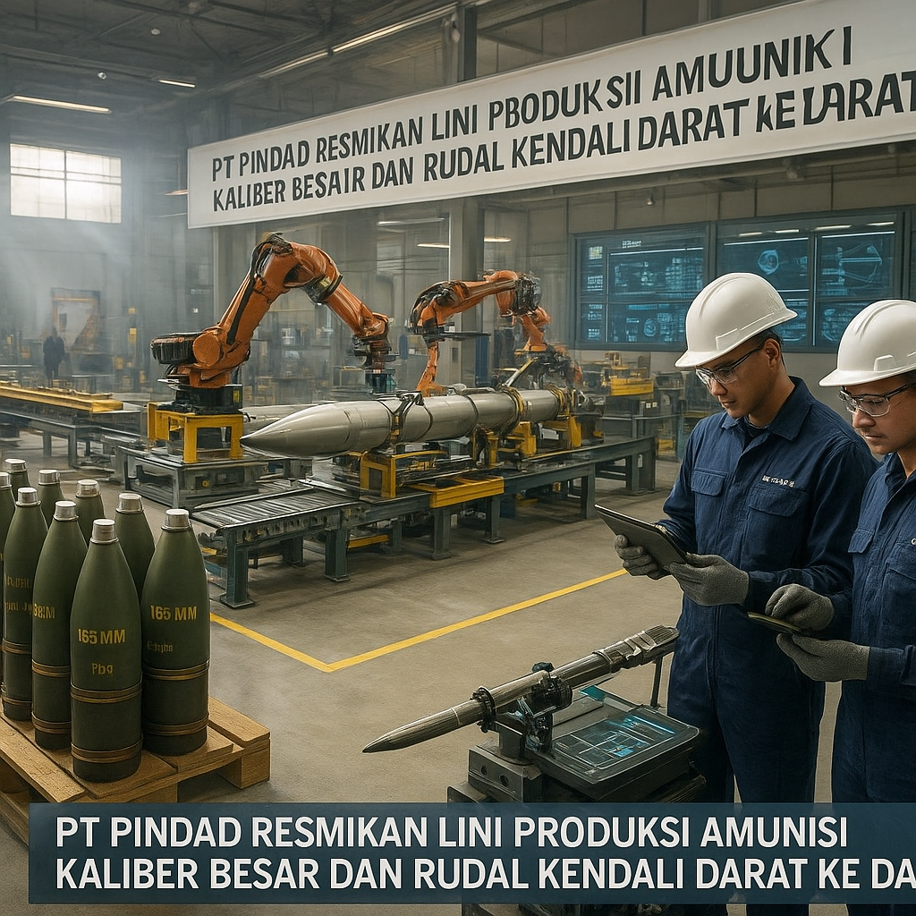 PT PINDAD Resmikan Lini Produksi Amunisi Kaliber Besar dan Rudal Kendali Darat ke Darat