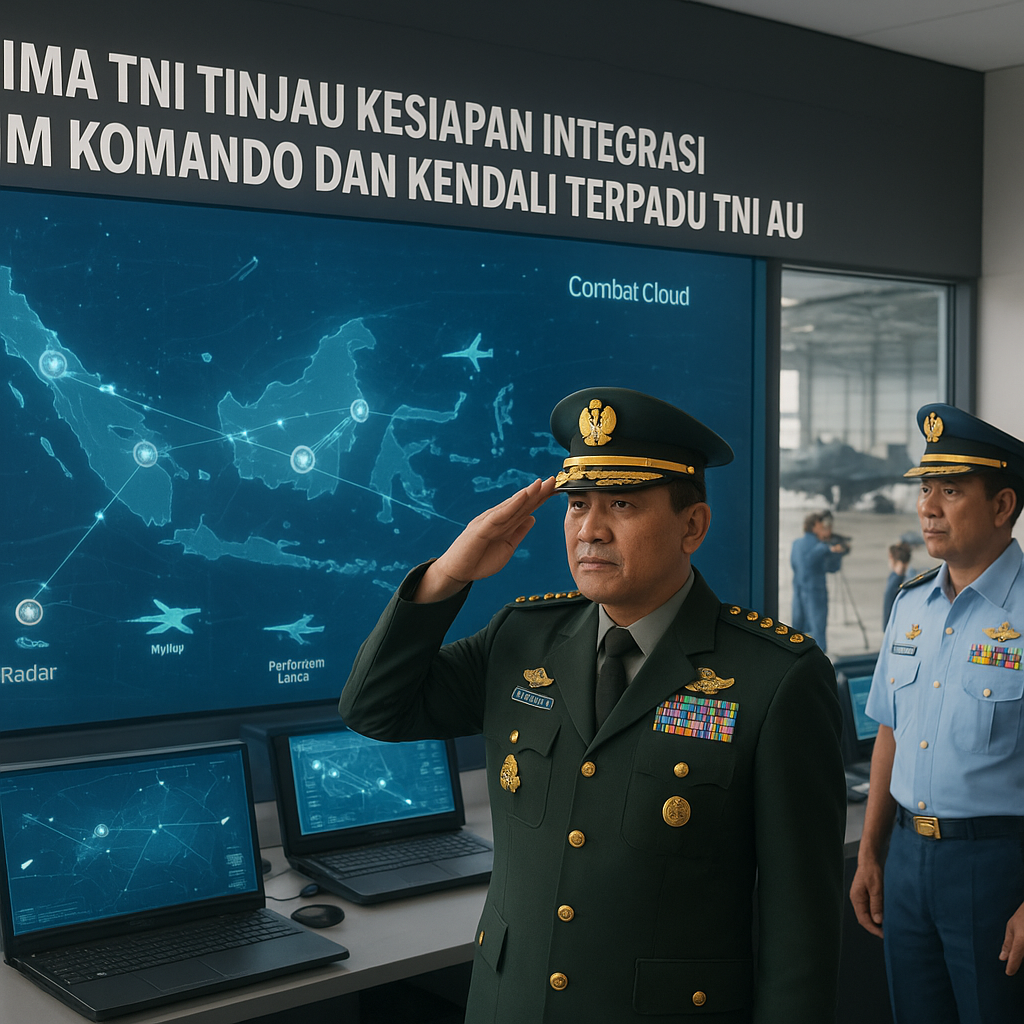 Panglima TNI Tinjau Kesiapan Integrasi Sistem Komando dan Kendali Terpadu TNI AU