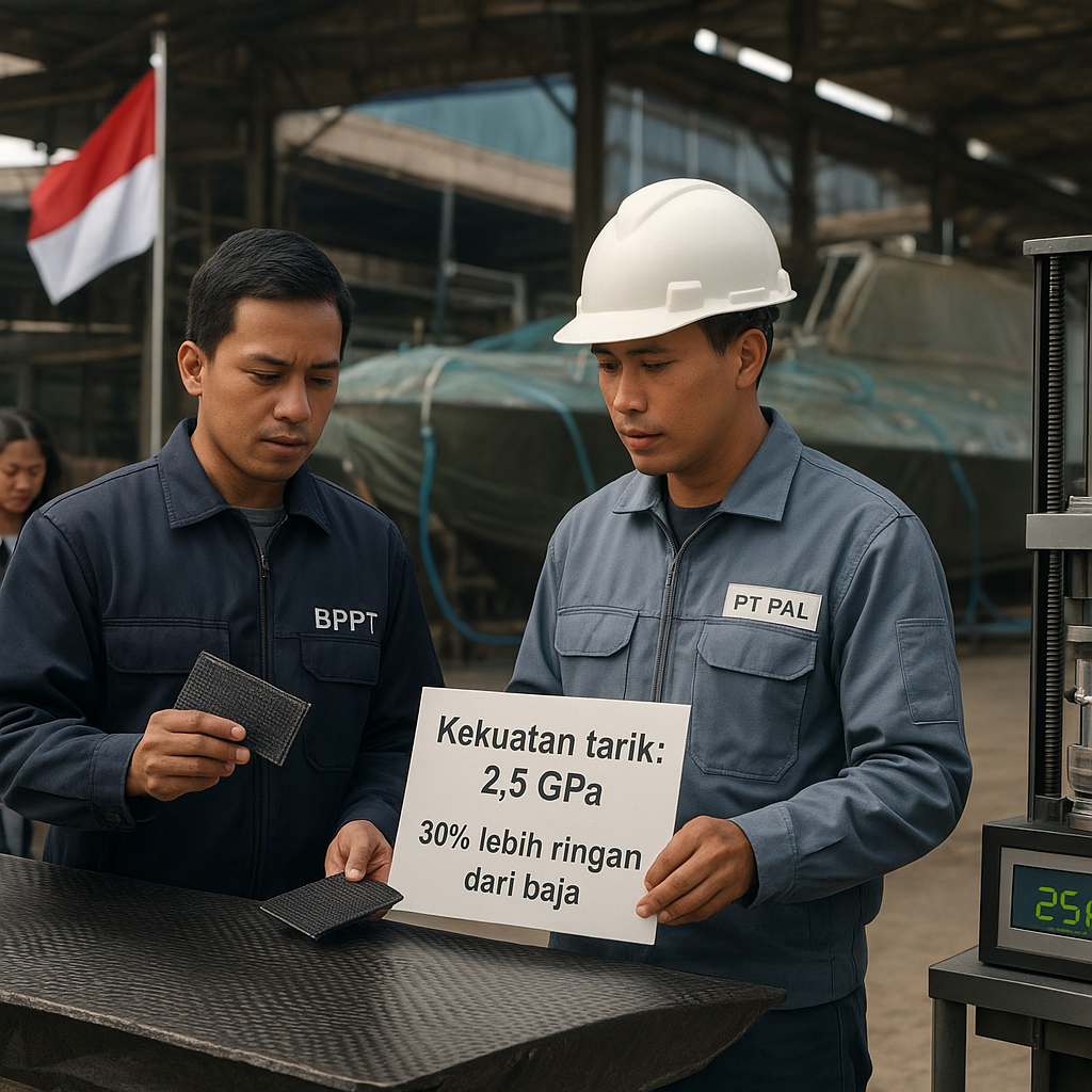 Riset & Inovasi: Pengembangan Material Komposit Serat Karbon untuk Lambung Kapal Perang Dipimpin BPPT dan PT PAL