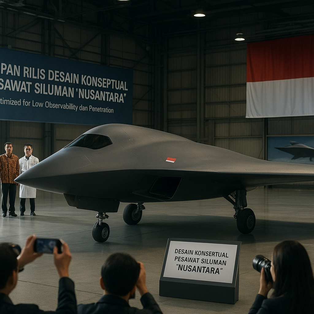 LAPAN Rilis Desain Konseptual Pesawat Siluman 'Nusantara' untuk Penetrasi Deterrence