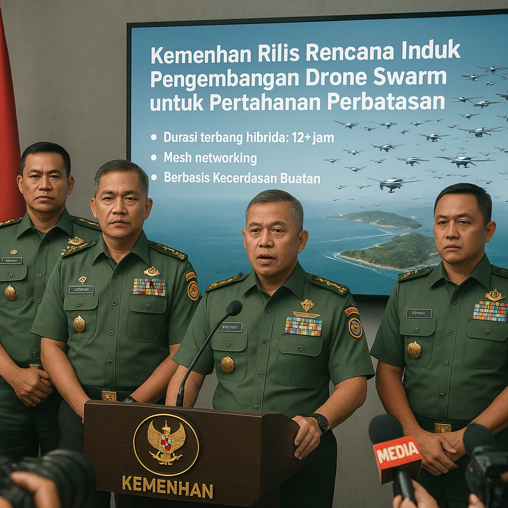 Kemenhan Rilis Rencana Induk Pengembangan Drone Swarm untuk Pertahanan Perbatasan