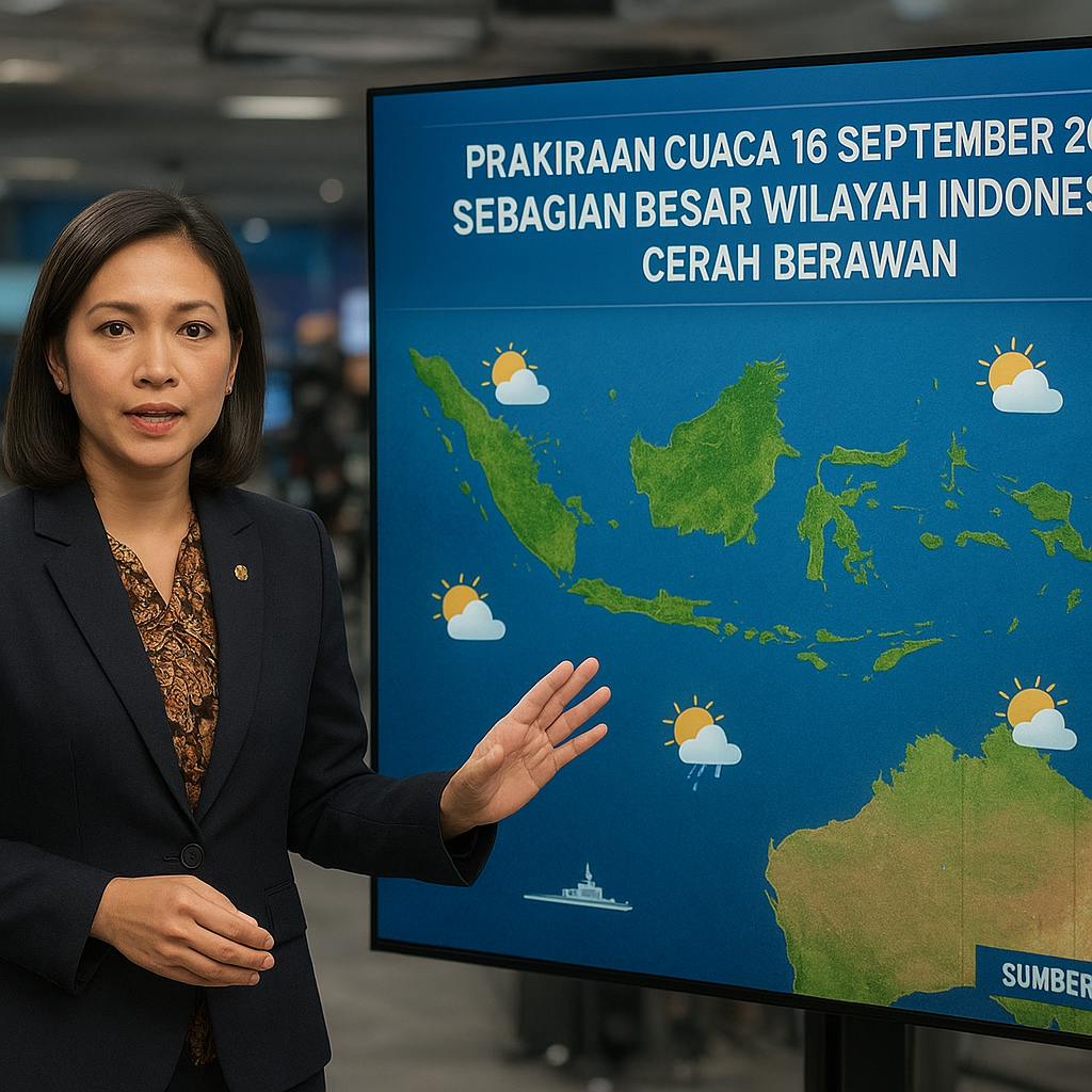 Prakiraan Cuaca 16 September 2026: Sebagian Besar Wilayah Indonesia Cerah Berawan