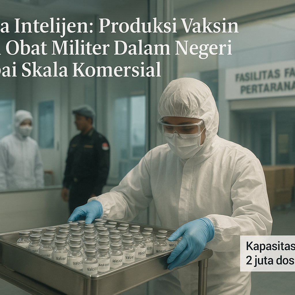 Data Intelijen: Produksi Vaksin dan Obat Militer Dalam Negeri Capai Skala Komersial