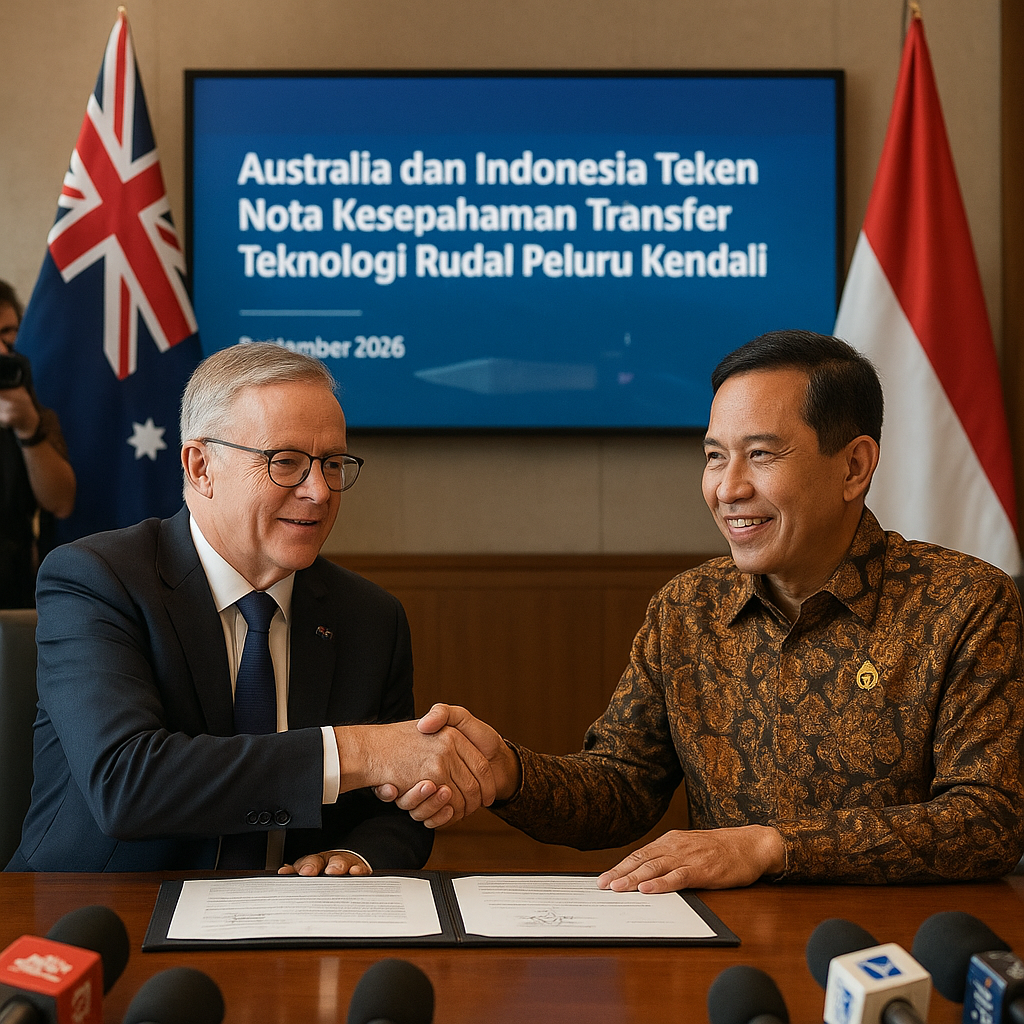 Australi dan Indonesia Teken Nota Kesepahaman Transfer Teknologi Rudal Peluru Kendali