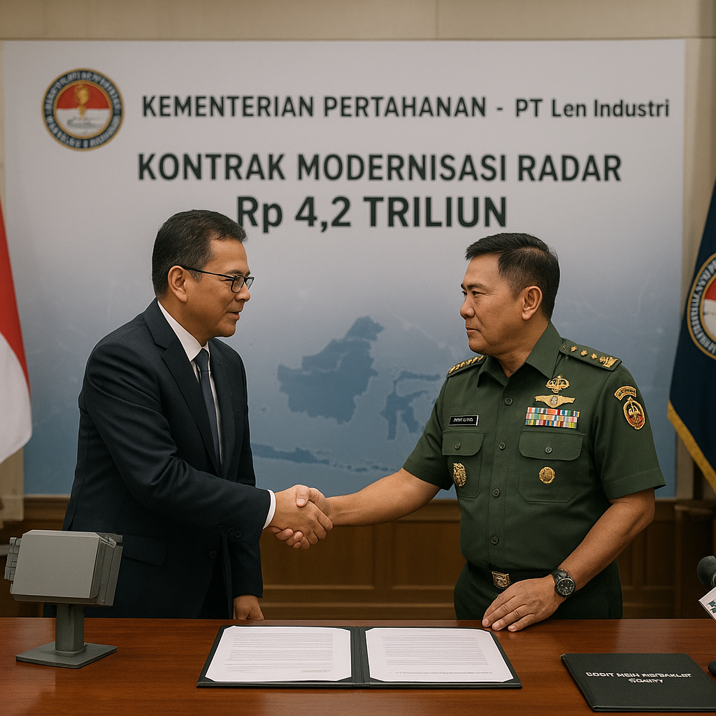 Kementerian Pertahanan Resmi Teken Kontrak Modernisasi Radar Pertahanan Udara dengan BUMN Lokal