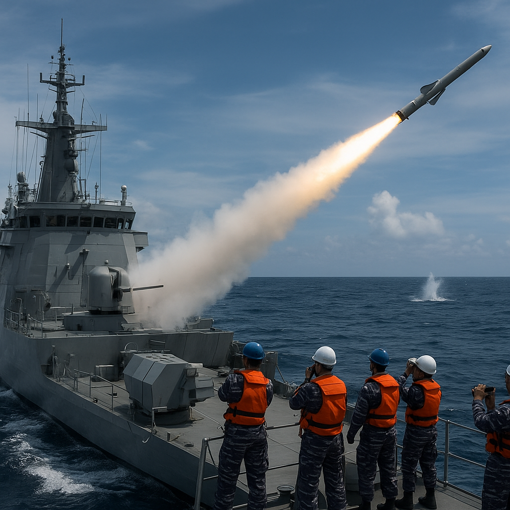 Integrasi Rudal Exocet MM40 Block 3C pada KRI Kelas Martadinana Capai Uji Tembak Pertama