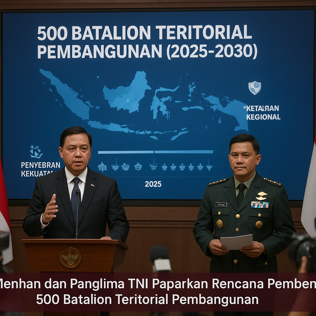Menhan dan Panglima TNI Paparkan Rencana Pembentukan 500 Batalion Teritorial Pembangunan