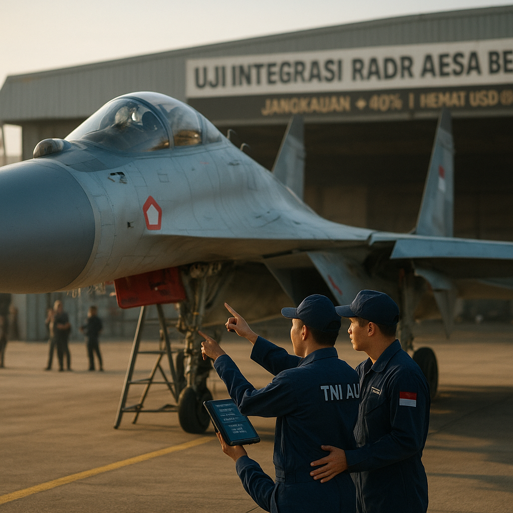 TNI AU Sukses Uji Integrasi Radar AESA pada Sukhoi Su-27/30