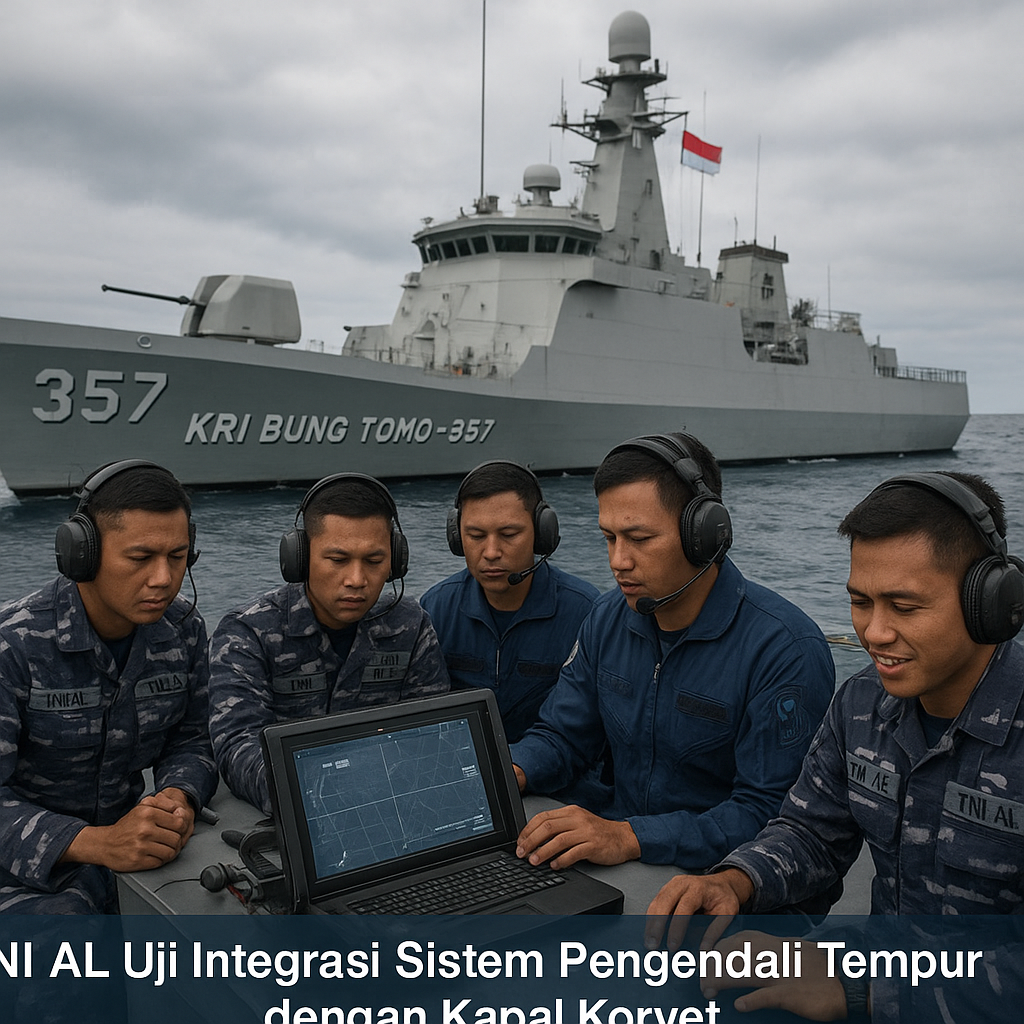TNI AL Uji Integrasi Sistem Pengendali Tempur dengan Kapal Korvet