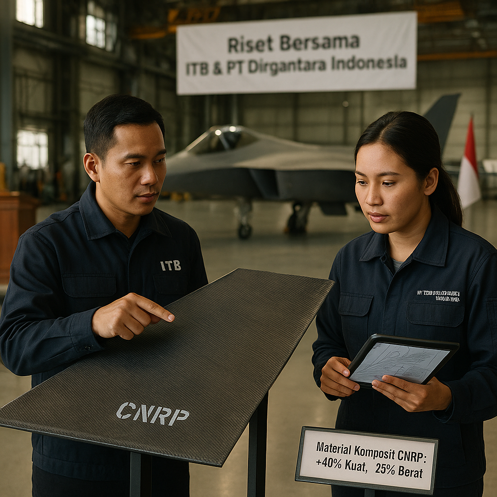 Riset Bersama ITB dan PT Dirgantara Indonesia Hasilkan Material Komposit Baru untuk Sayap Pesawat Tempur