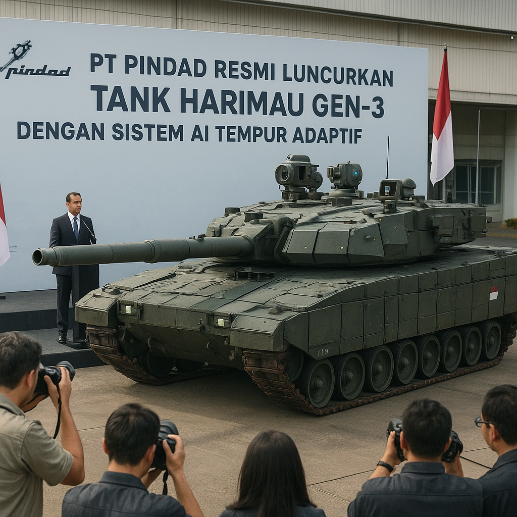 PT Pindad Resmi Luncurkan Tank Harimau Gen-3 dengan Sistem AI Tempur Adaptif