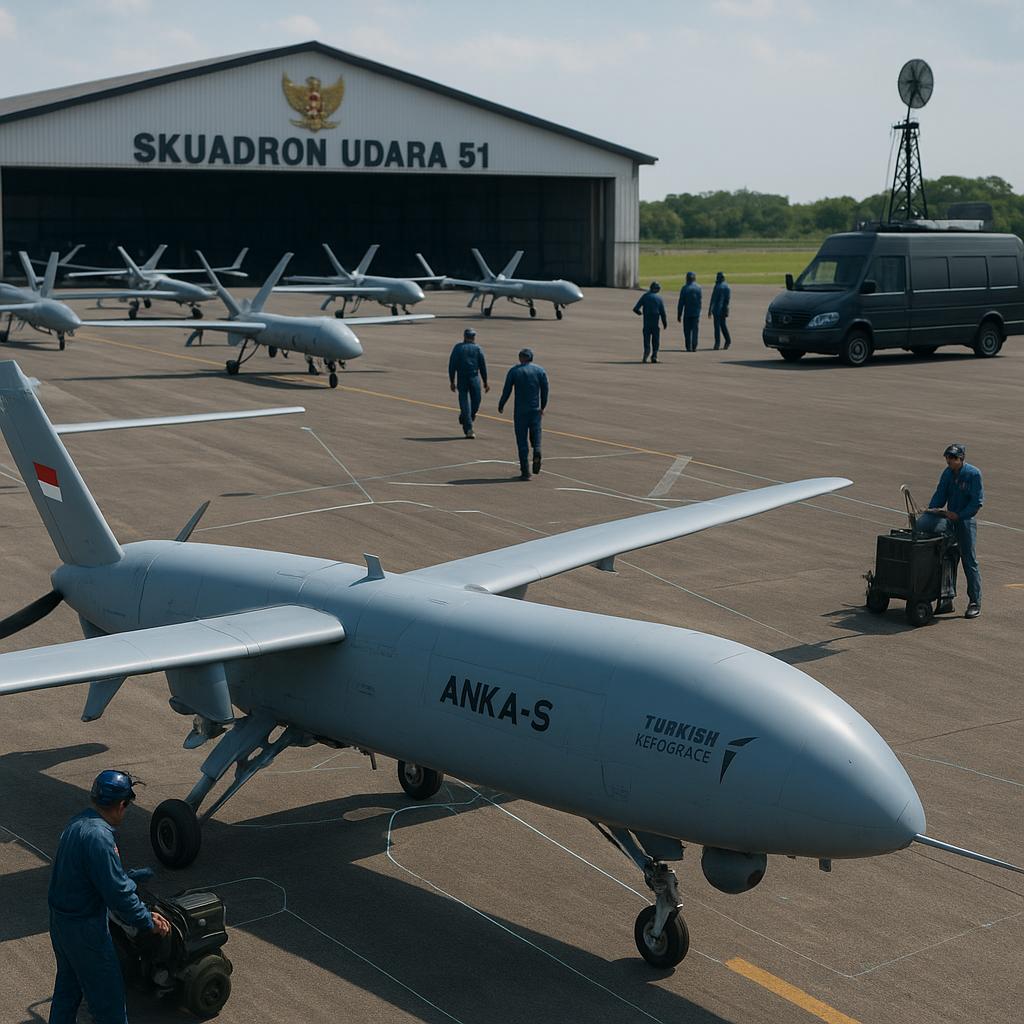 TNI AU Resmi Operasikan Skuadron Drone Tempur ANKA-S Buatan Turkish Aerospace