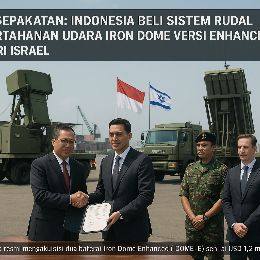 Kesepakatan: Indonesia Beli Sistem Rudal Pertahanan Udara Iron Dome Versi Enhanced dari Israel