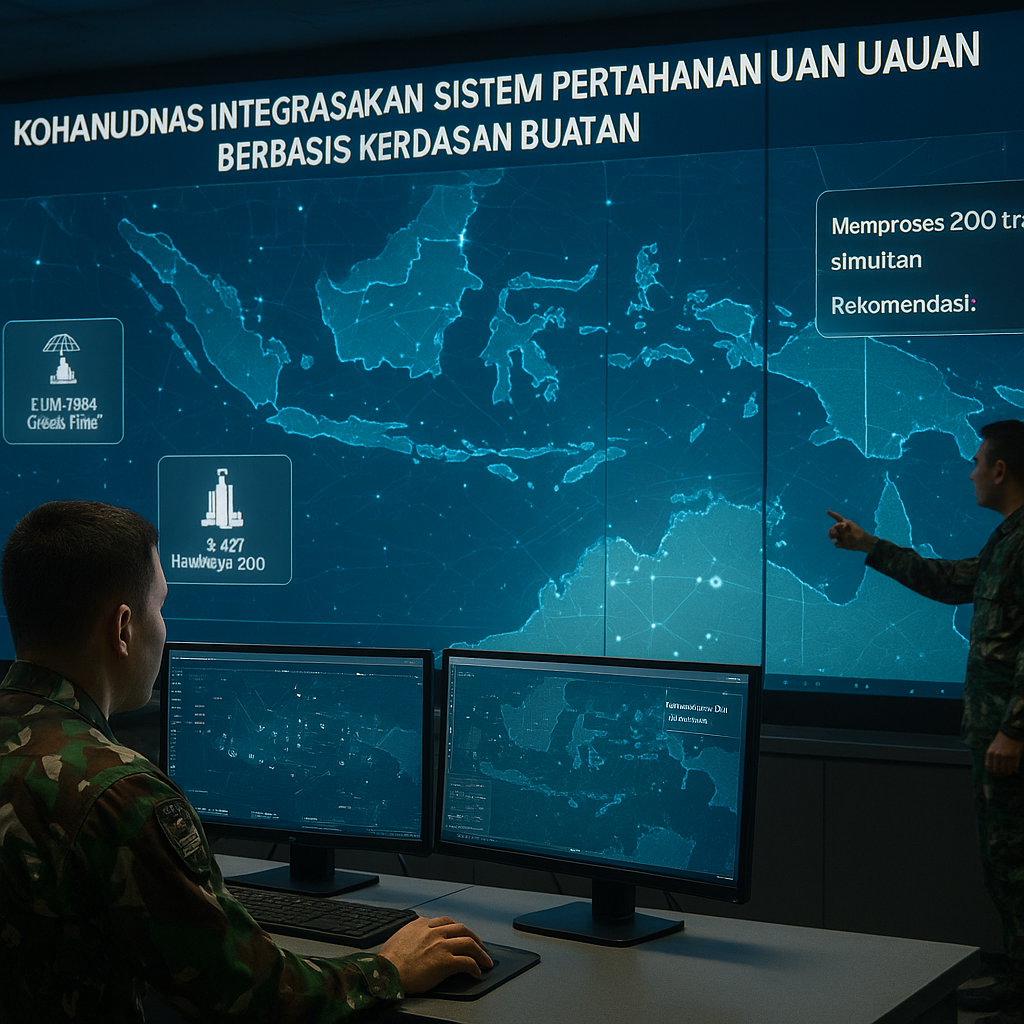 Kohanudnas Integrasikan Sistem Pertahanan Udara Berbasis Kecerdasan Buatan