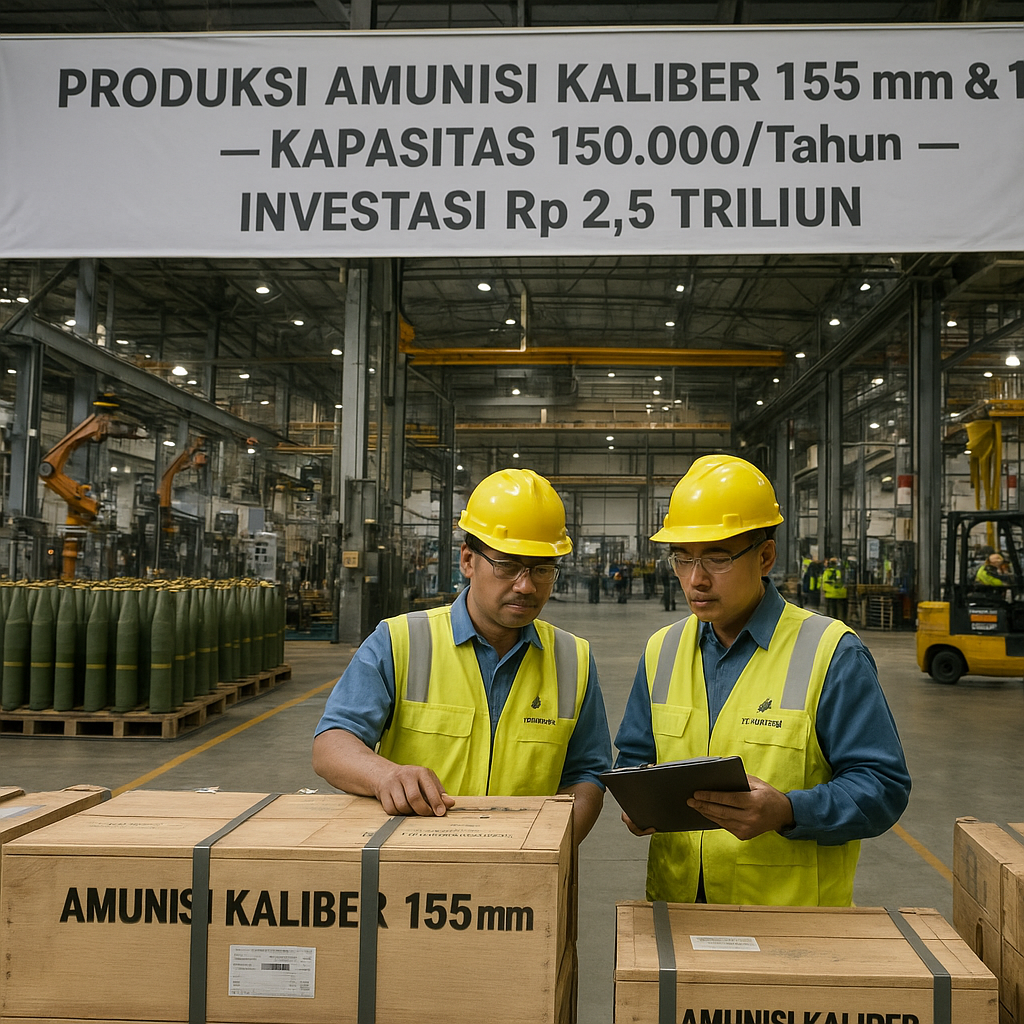 PT Pindac Tingkatkan Produksi Amunisi Kaliber Besar di Tangerang