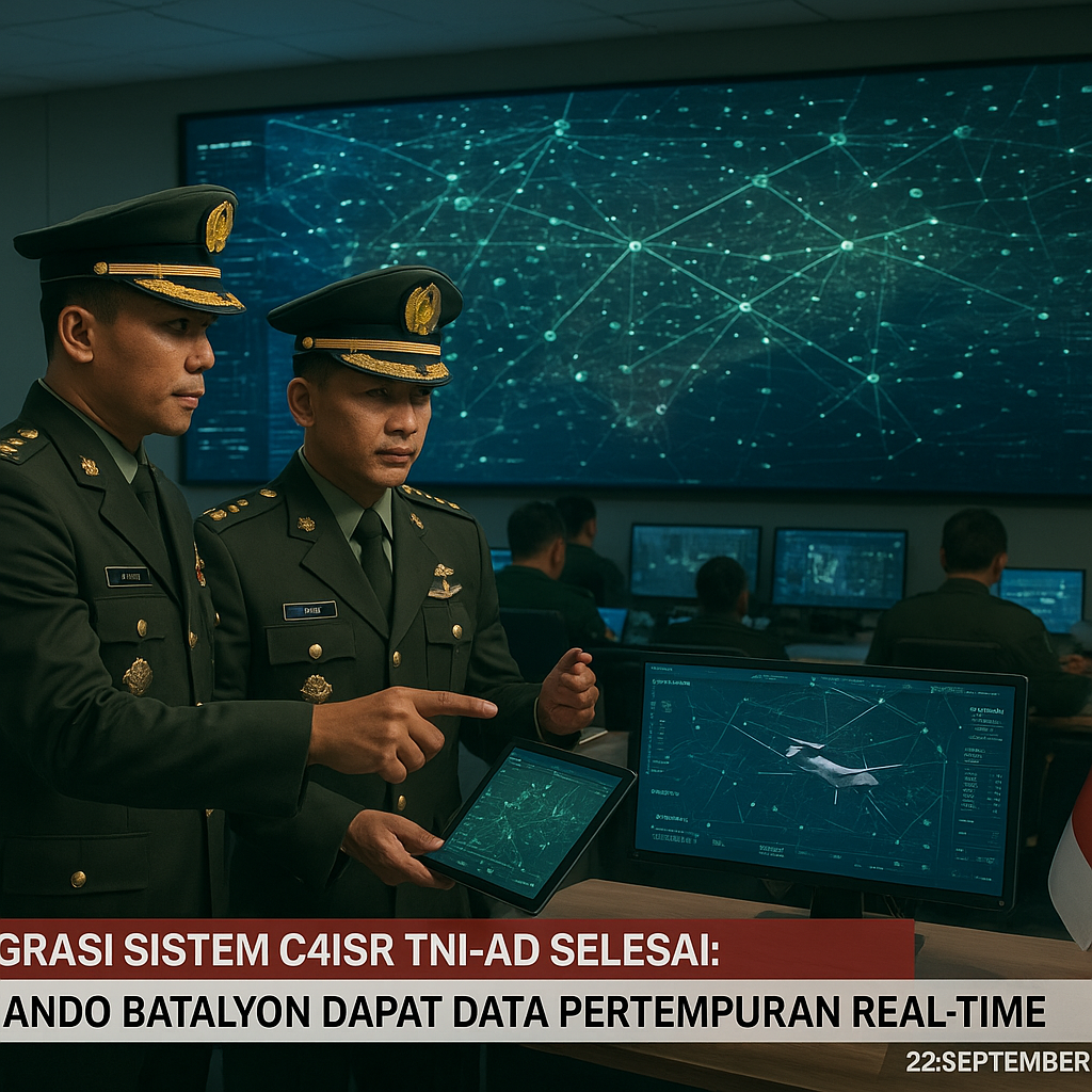 Integrasi Sistem C4ISR TNI-AD Selesai: Komando Batalyon Dapat Data Pertempuran Real-Time