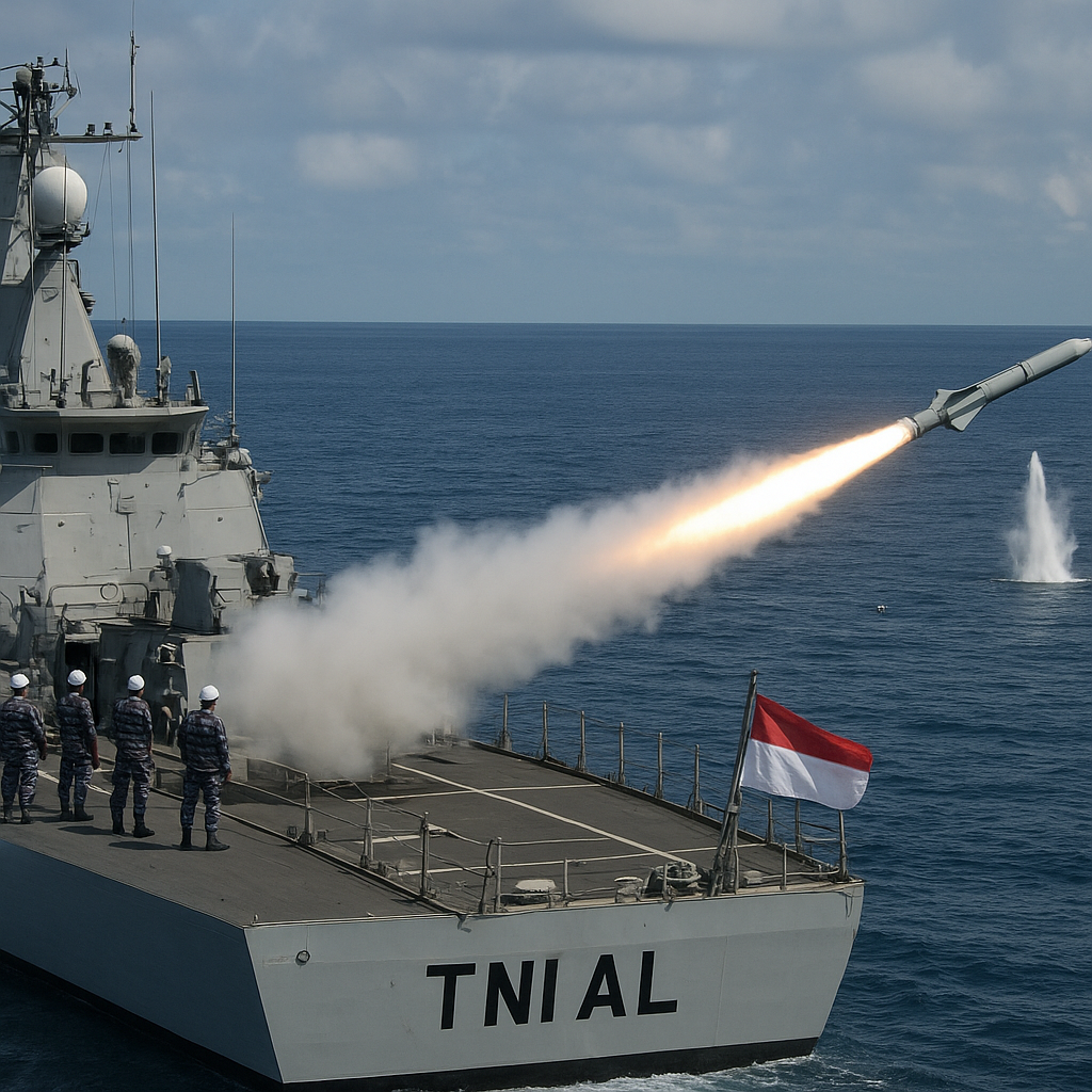 Rudal Anti-Kapal Exocet MM-40 Sukses Diuji di Selat Makassar, Target Tepat Sasaran