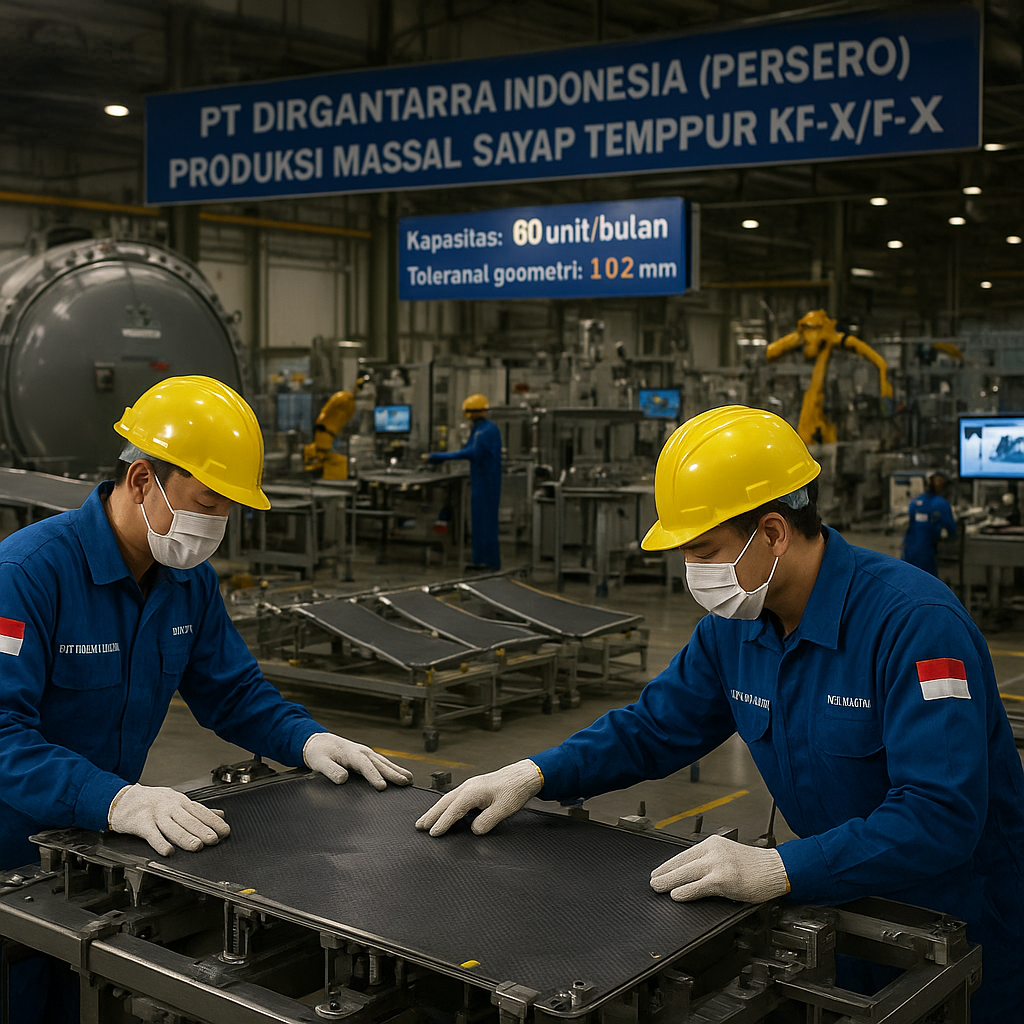 PT DI Mulai Produksi Massal Rangkaian Sayap Tempur KF-X/IF-X untuk Ekspor Regional