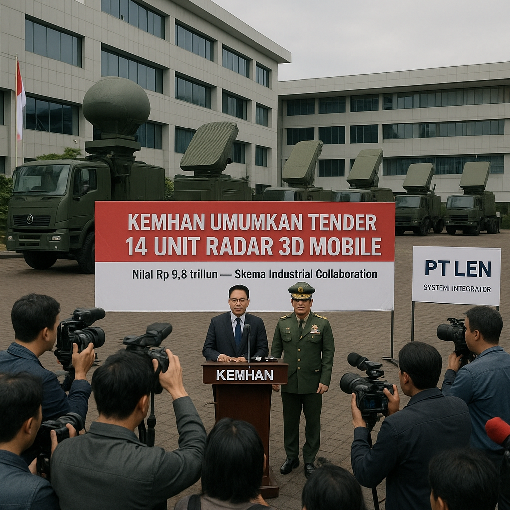 Kemhan Umumkan Tender 14 Unit Radar 3D Mobile untuk Pertahanan Udara dengan Skema Industrial Collaboration
