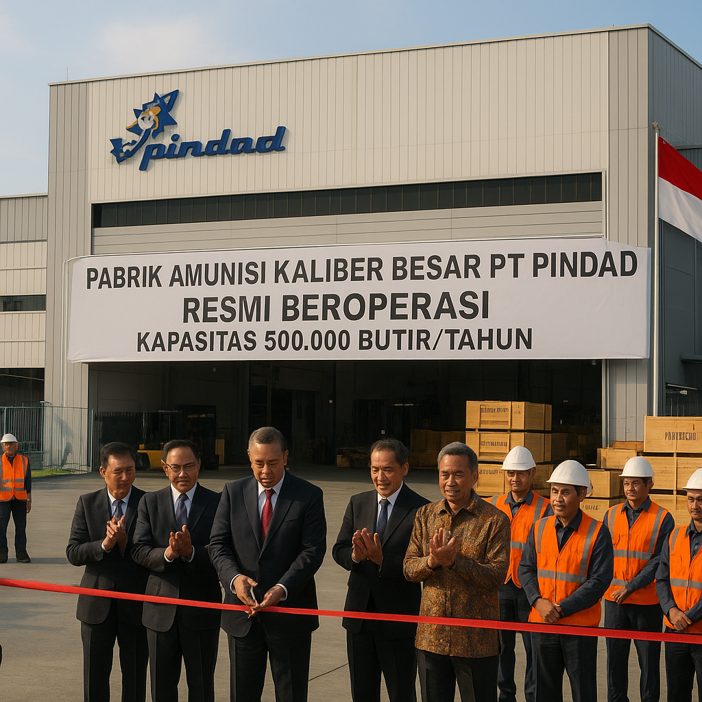 Strategi Kemandirian: Pabrik Amunisi Kaliber Besar PT Pindad di Jawa Timur Mulai Beroperasi