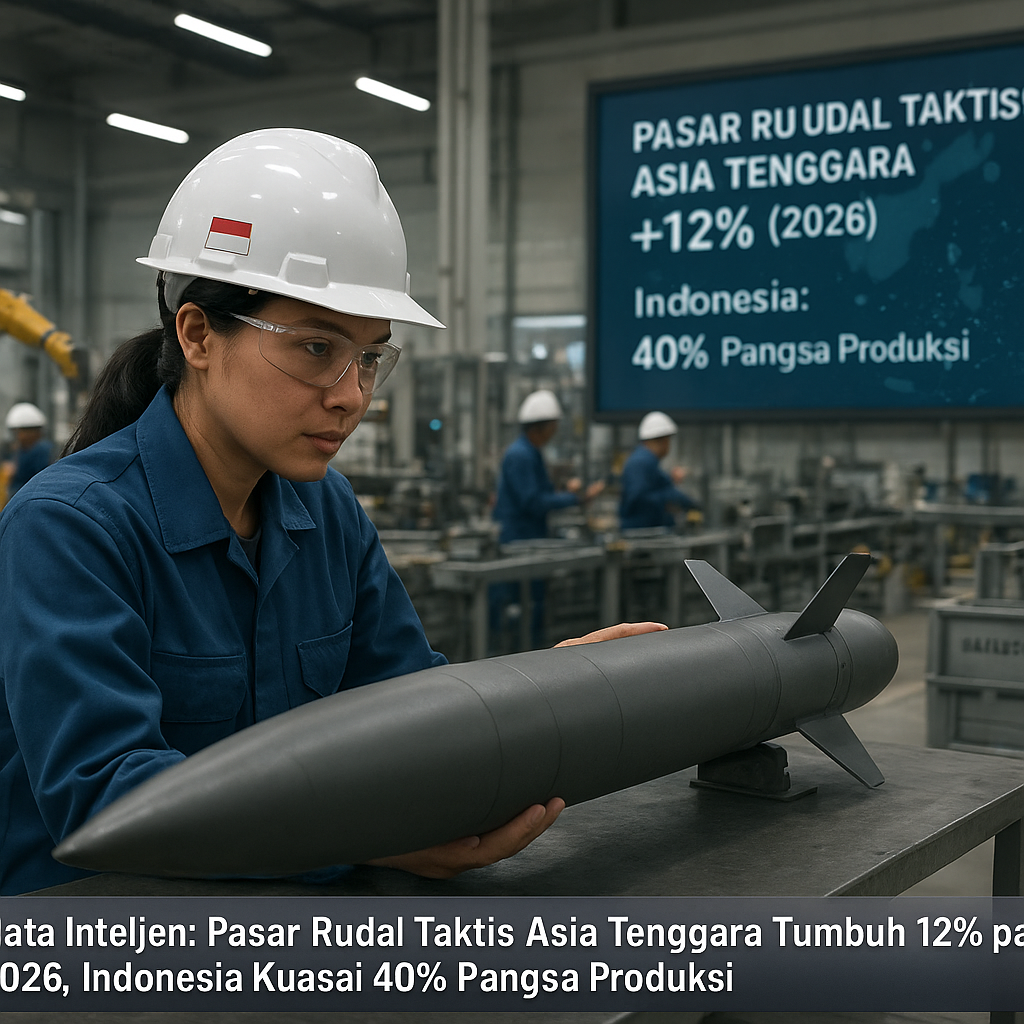 Data Intelejen: Pasar Rudal Taktis Asia Tenggara Tumbuh 12% pada 2026, Indonesia Kuasai 40% Pangsa Produksi