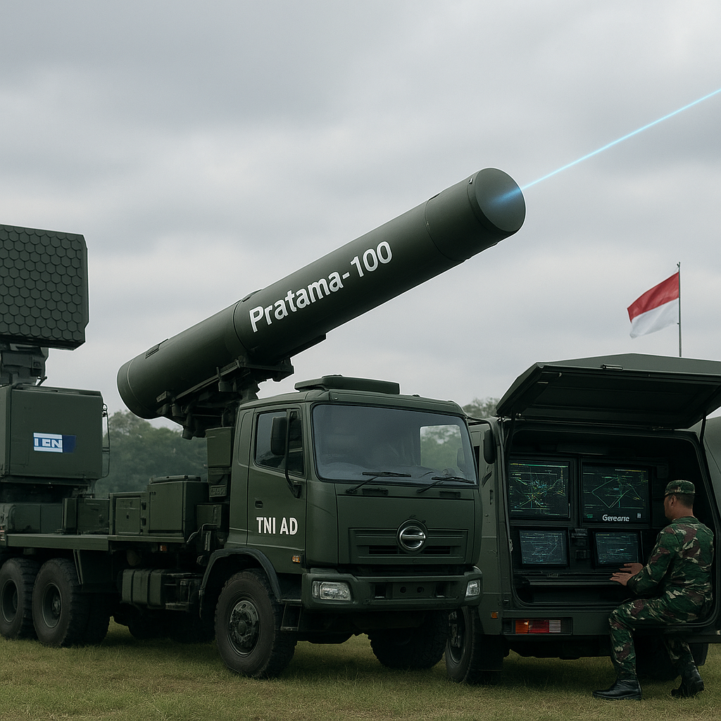 TNI AD Uji Coba Sistem Pertahanan Udara Hibrida SHORAD-VSHORAD Berbasis Radar MIMO & Rudal Laser Pratama