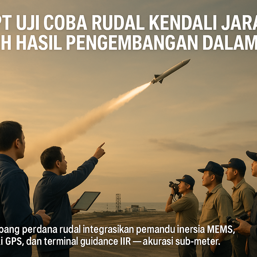 BPPT Uji Coba Rudal Kendali Jarak Jauh Hasil Pengembangan Dalam Negeri