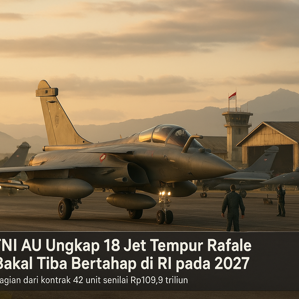 TNI AU Ungkap 18 Jet Tempur Rafale Bakal Tiba Bertahap di RI pada 2027