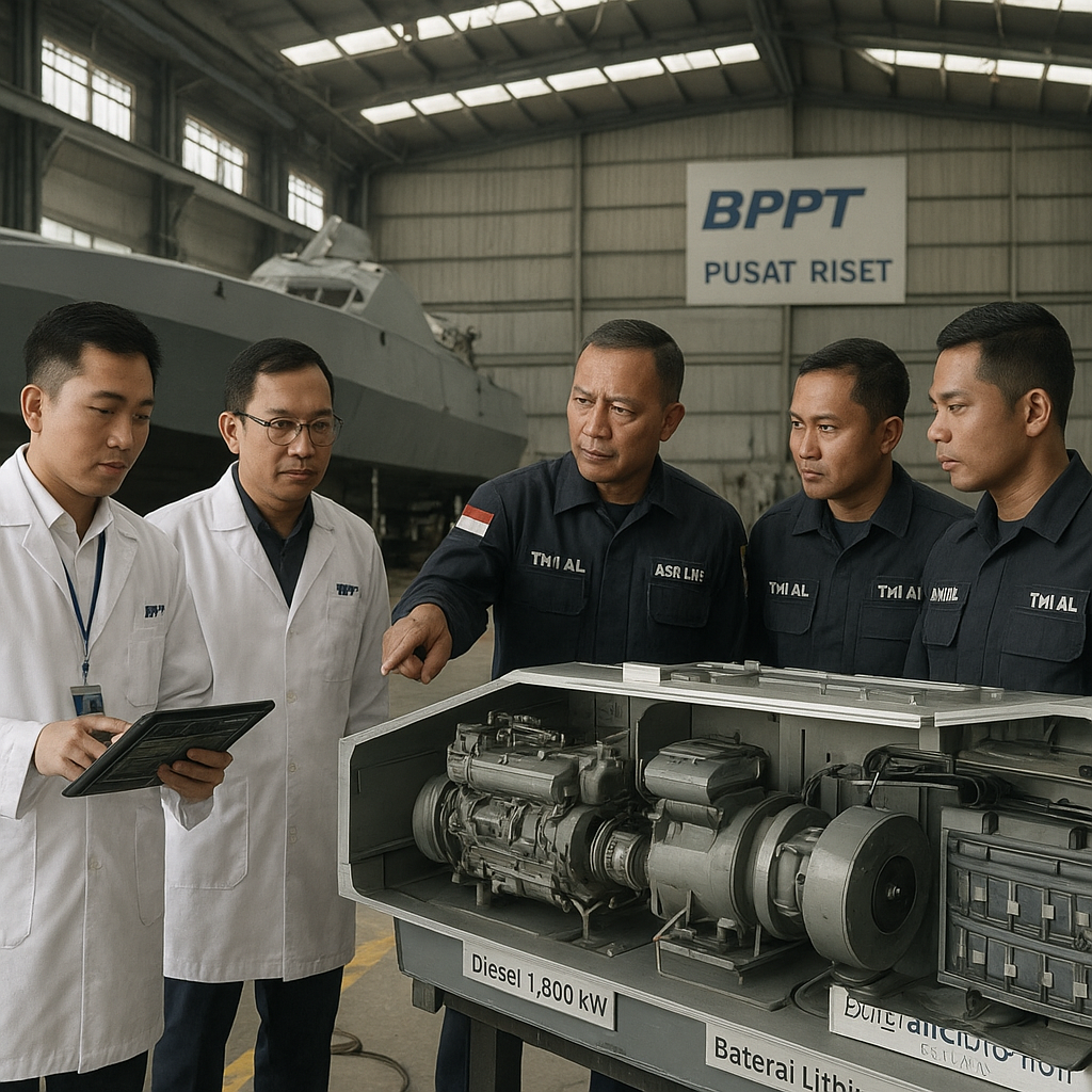 Pusat Riset BPPT Kembangkan Propulsi Listrik Hibrida untuk Kapal Cepat Rudal TNI AL