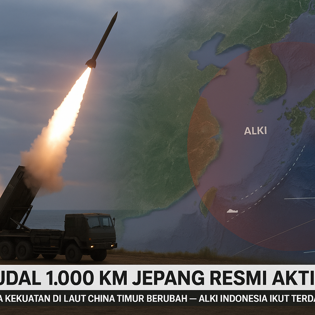 Rudal 1.000 Km Jepang Resmi Aktif, Peta Kekuatan di Laut China Timur Berubah dan ALKI Indonesia Ikut Terdampak