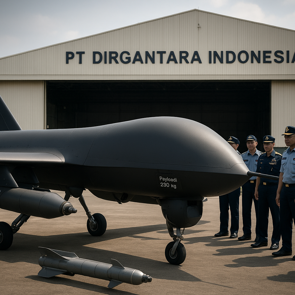 PT DI Kembangkan UAV Tempur Elang Hitam Versi Armed dengan Rudal Laser
