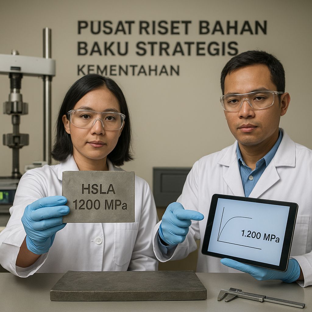 Pusat Riset Bahan Baku Strategis Kementahan Kembangkan Material Baja High-Strength untuk Ranpur