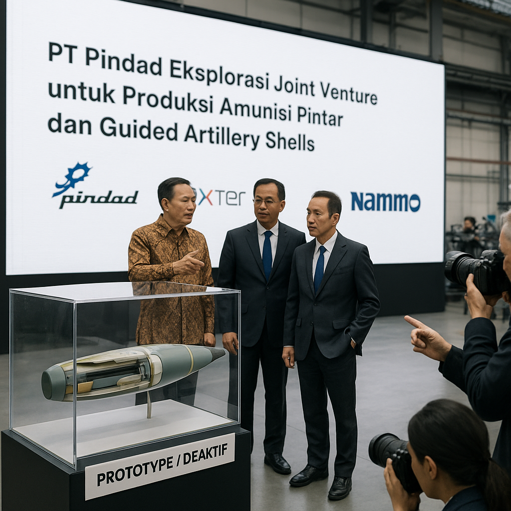 PT Pindad Eksplorasi Joint Venture untuk Produksi Amunisi Pintar dan Guided Artillery Shells