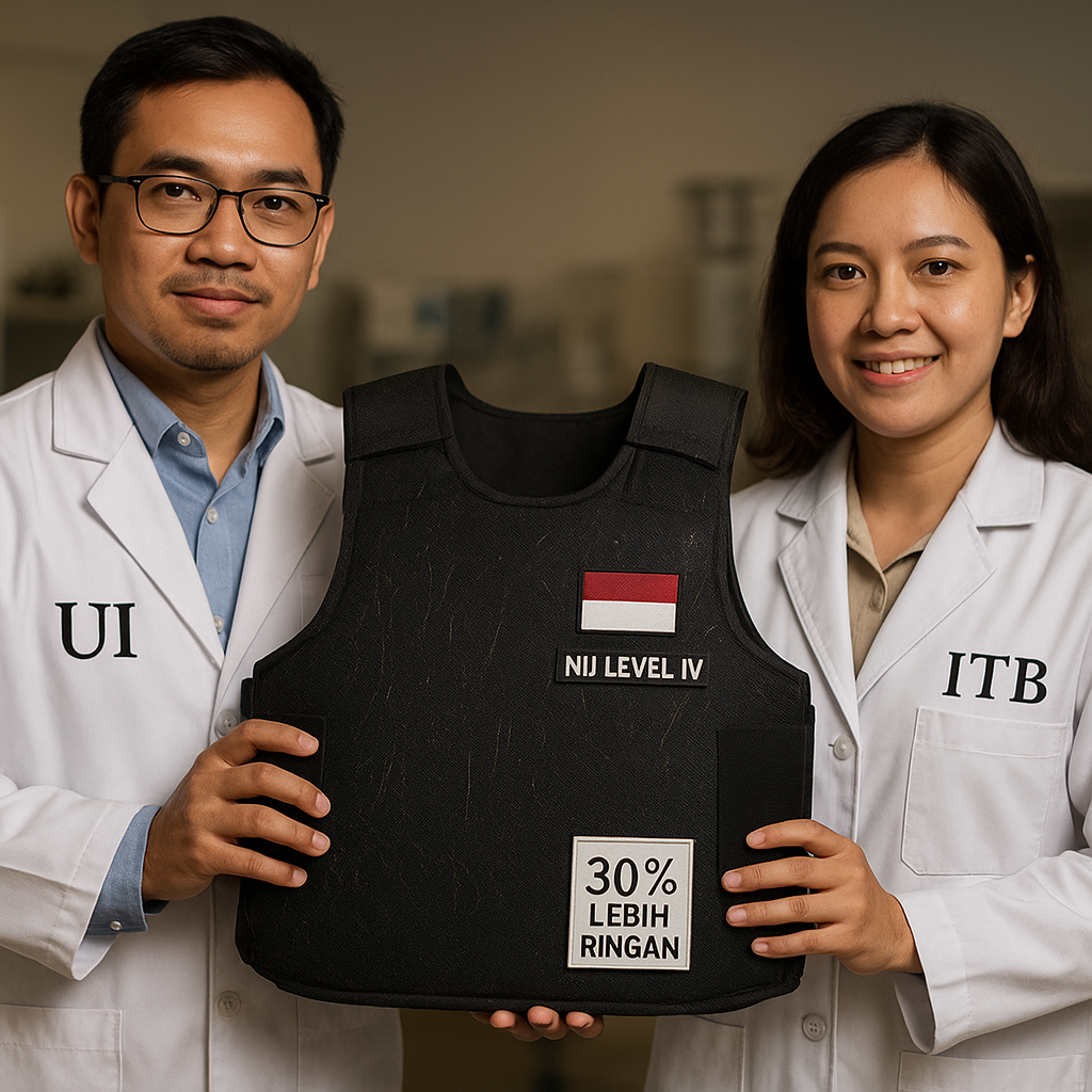 Riset Kolaborasi UI-ITB Hasilkan Material Kevlar Hibrida untuk Rompi Anti Peluru Generasi Baru