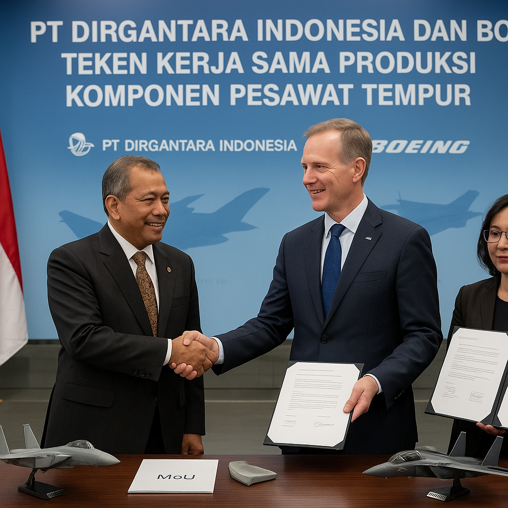 PT Dirgantara Indonesia dan Boeing Teken Kerja Sama Produksi Komponen Pesawat Tempur