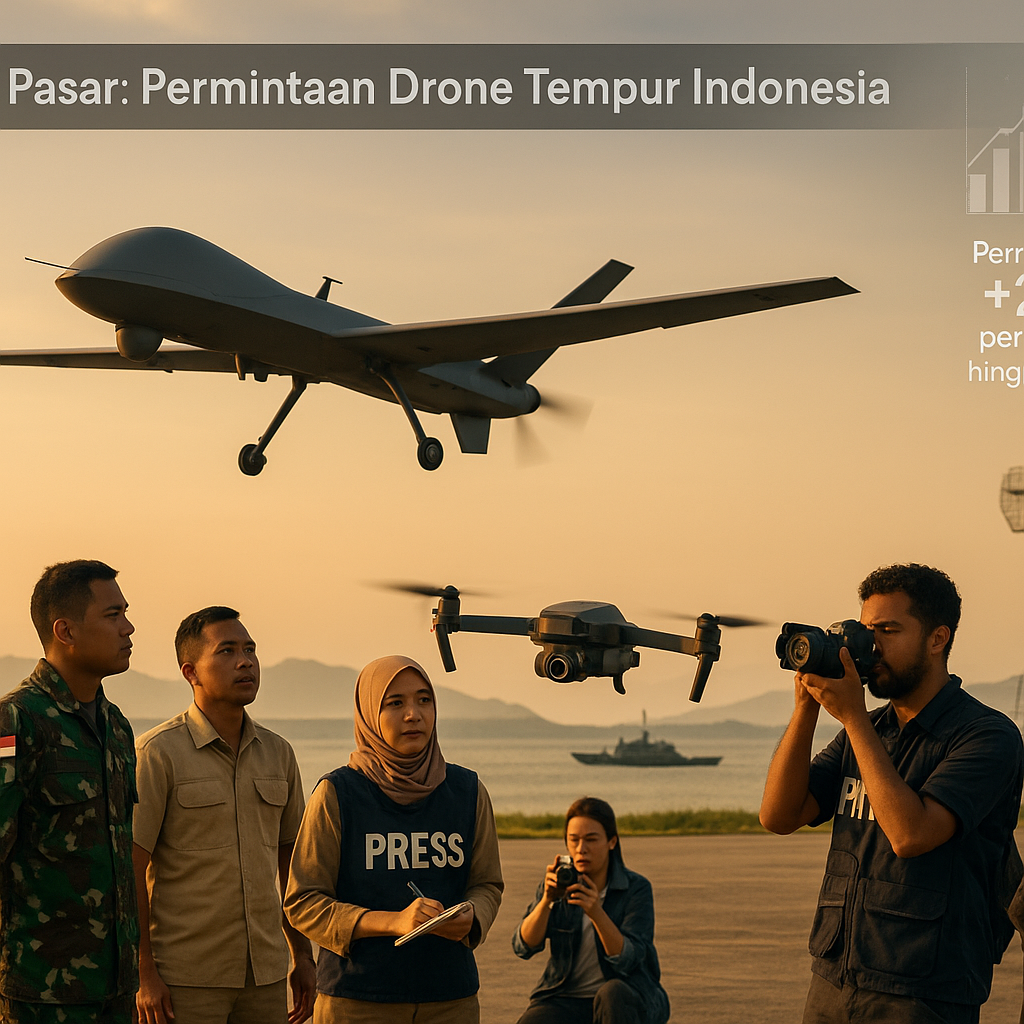 Intelijen Pasar: Permintaan Drone Tempur Indonesia Diprediksi Tumbuh 25% per Tahun Hingga 2030