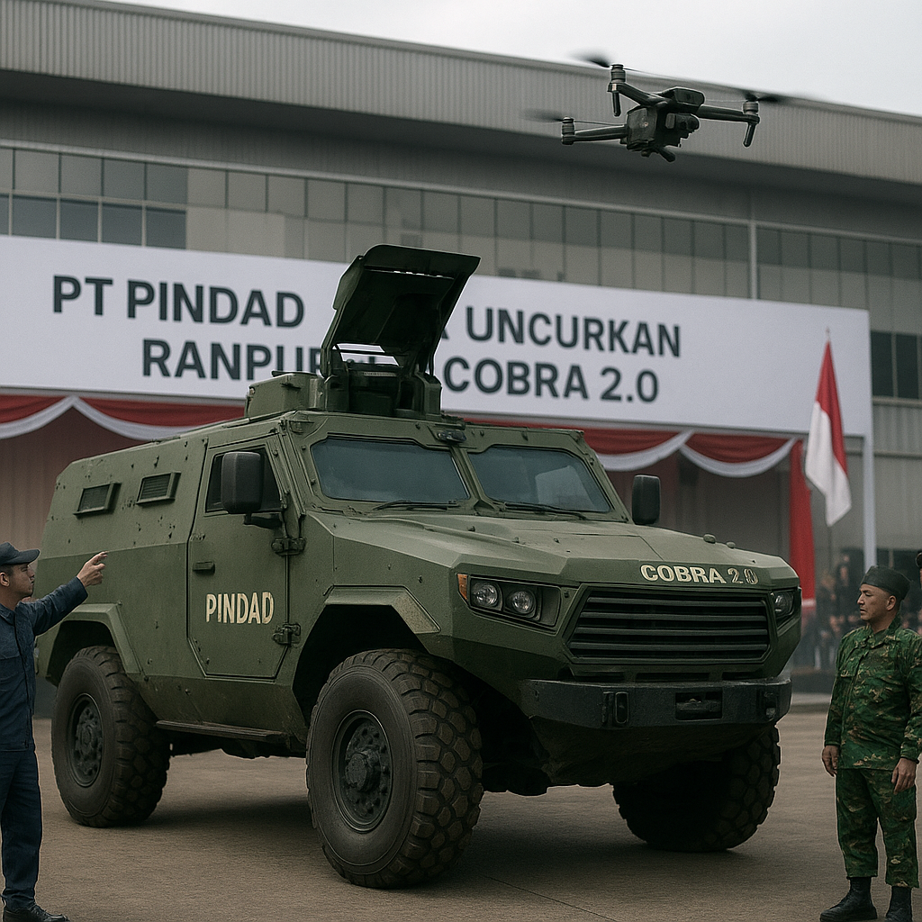 PT Pindad Luncurkan Ranpur Cobra 2.0 dengan Sistem Drone Terintegrasi