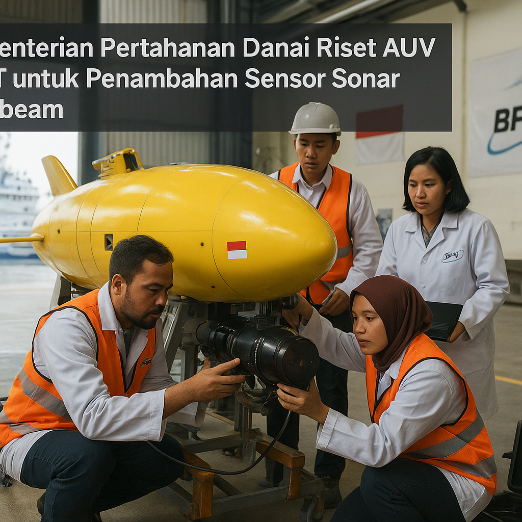 Kementerian Pertahanan Danai Riset AUV BPPT untuk Penambahan Sensor Sonar Multibeam